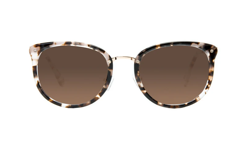 Affordable Fashion Glasses Square Round Sunglasses Women Amaze Mocha Tortoise