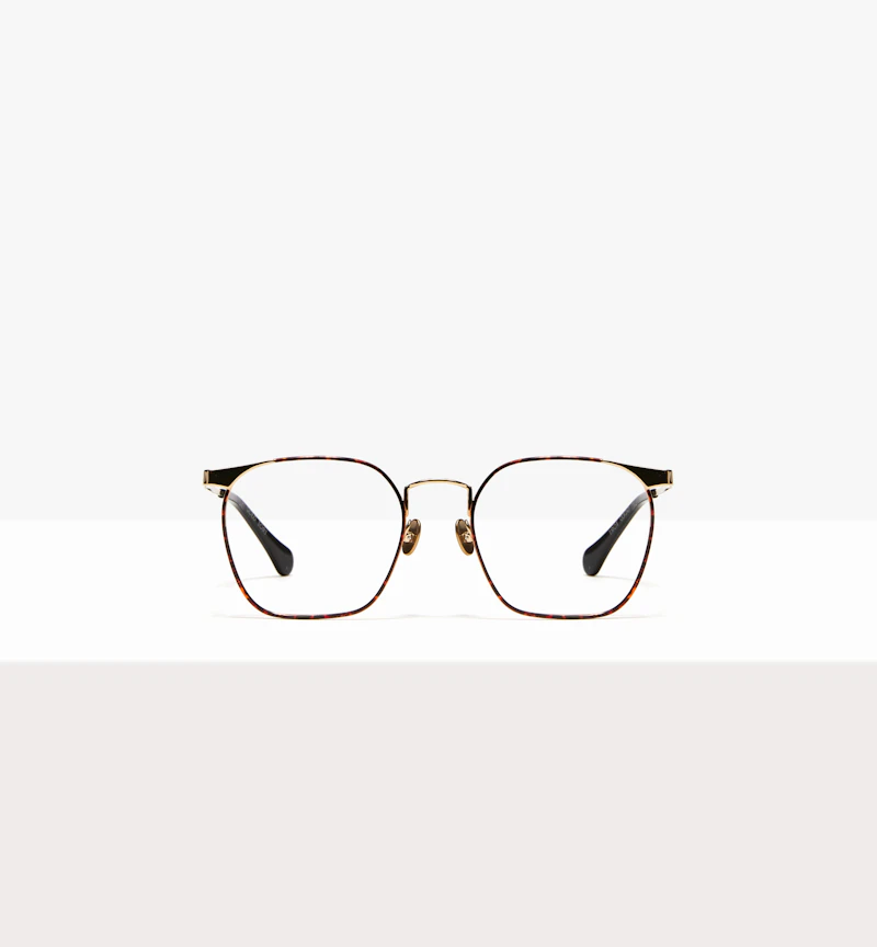 Lunettes tendance Carrée Lunettes de vue Femmes Artsy Gold Tort