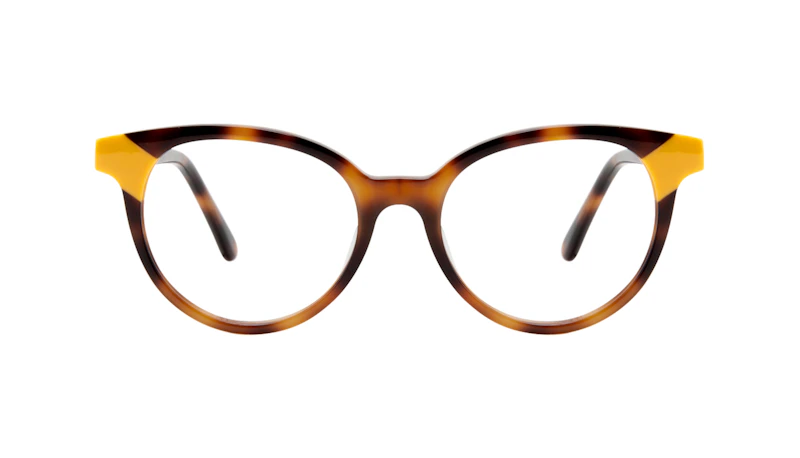 Lunettes tendance Ronde Lunettes de vue Femmes Bright Yellow Pop