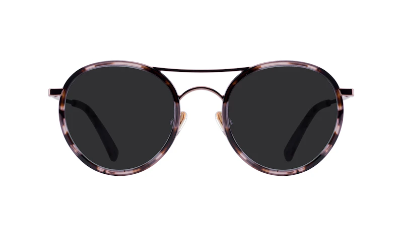 Affordable Fashion Glasses Aviator Round Sunglasses Women Dawn Pink Tortoise