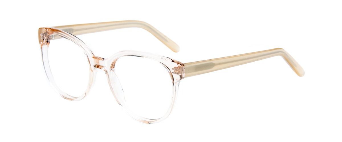 Affordable Fashion Glasses Cat Eye Round Eyeglasses Women Eclipse Blond Metal Tilt