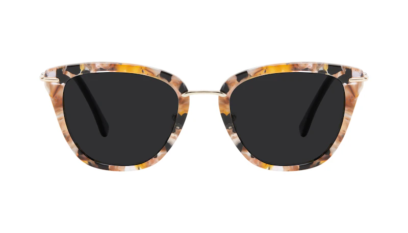 Affordable Fashion Glasses Square Sunglasses Women Flirt Black Flake