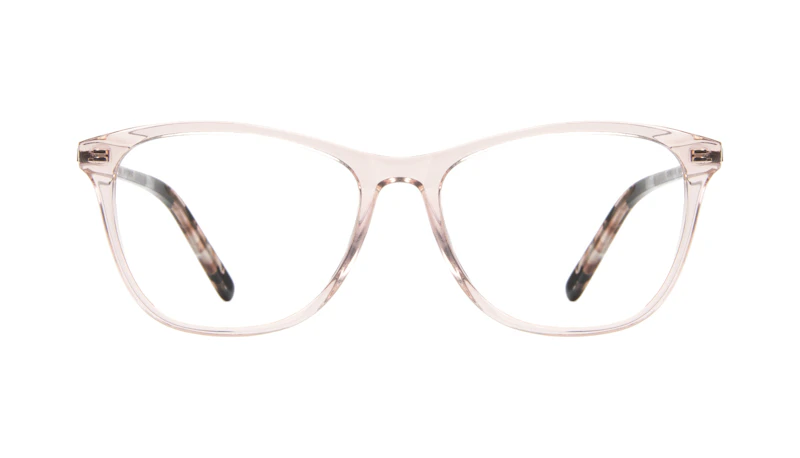 Lunettes tendance Rectangle Lunettes de vue Femmes Folk Rose Metal