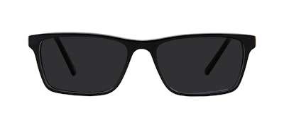 Affordable Fashion Glasses Rectangle Sunglasses Men Henri Black Front Affordable Fashion Glasses Rectangle Sunglasses Men Henri Black Front