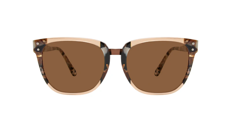 Affordable Fashion Glasses Square Sunglasses Women James Toffee Marble