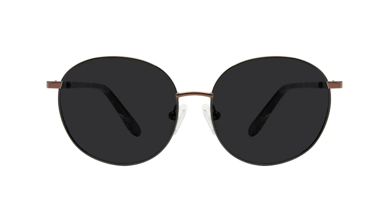 Affordable Fashion Glasses Round Sunglasses Women Joy Petite Black Copper