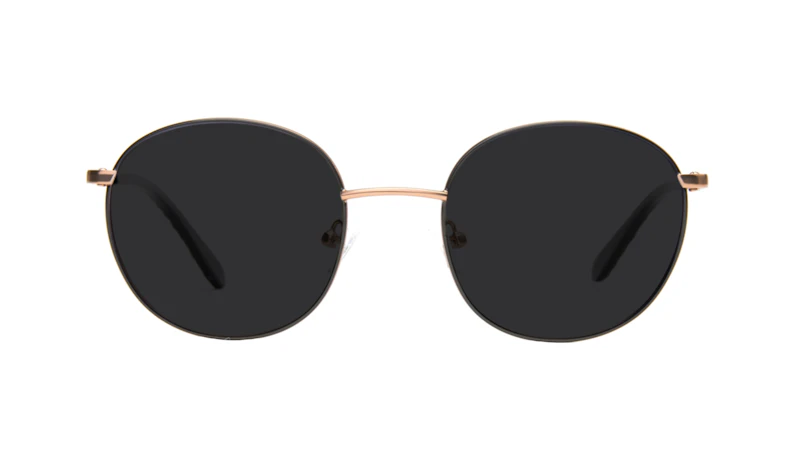 Affordable Fashion Glasses Round Sunglasses Women Joy Black Copper