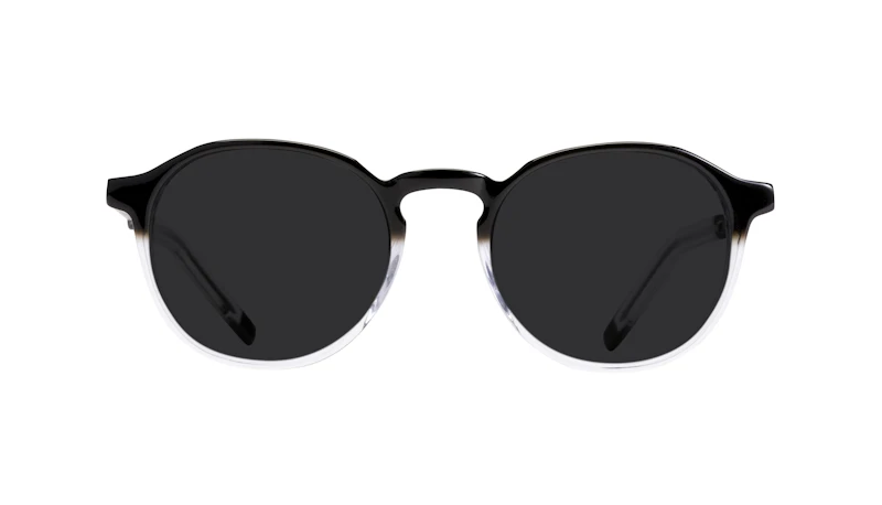 Affordable Fashion Glasses Round Sunglasses Men Prime Onyx Clear