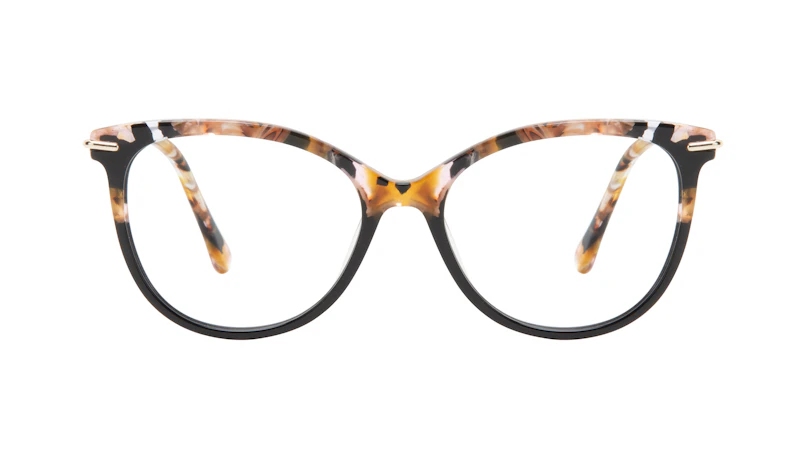 Lunettes tendance Ronde Lunettes de vue Femmes Sublime Black Flake