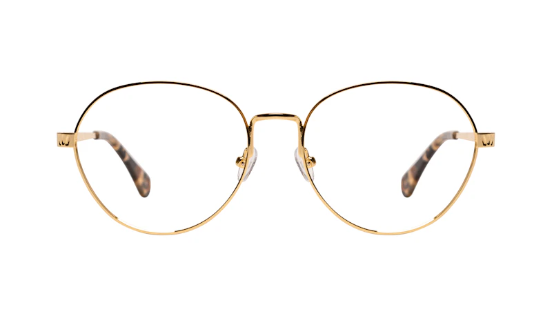 Affordable Fashion Glasses Round Eyeglasses Women Brace Plus Gold