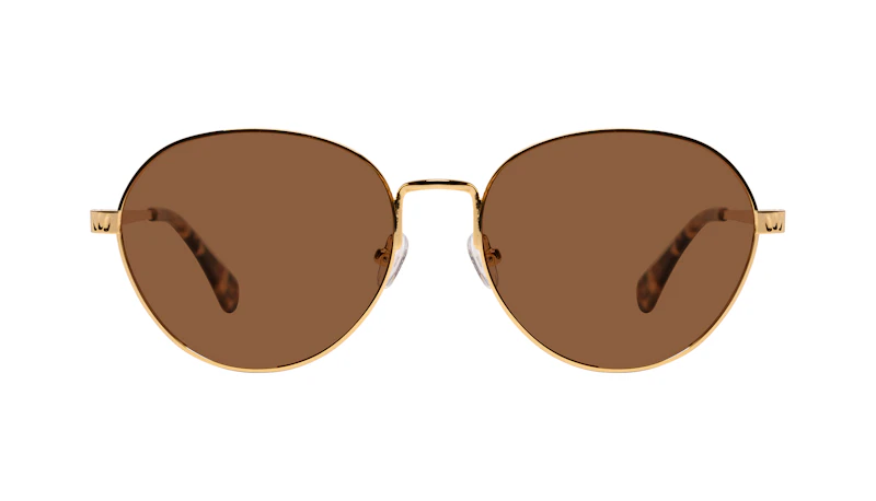 Affordable Fashion Glasses Round Sunglasses Women Brace Plus Gold