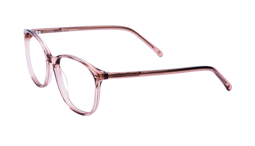 fashion eyeglasses women rectangle clear beige pink nadine 15285 angled