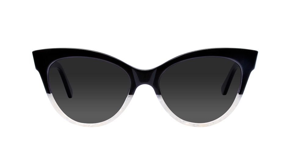 fashion sunglasses women cat eye square black white skunkboy 21028 front