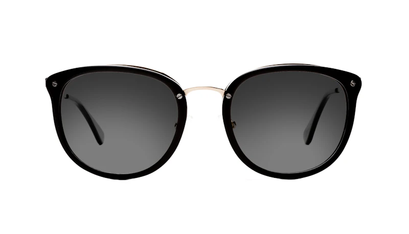 Affordable Fashion Glasses Square Round Sunglasses Women Amaze Onyx